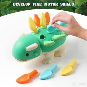 img 2 attached to Baby Sensory Dinosaur Toys: Enhance Fine Motor Skills & Learning for 18 Month+ Toddlers - Montessori Educational Gifts for 2-3 Year Old Boys and Girls