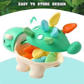 img 3 attached to Baby Sensory Dinosaur Toys: Enhance Fine Motor Skills & Learning for 18 Month+ Toddlers - Montessori Educational Gifts for 2-3 Year Old Boys and Girls