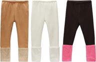 beloved lucia leggings trousers white coffee khaki girls' clothing : leggings logo