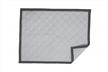 quilted crib quilt/play mat in white and grey moroccan tiles - bacati mixnmatch collection logo