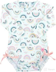 img 4 attached to RuffleButts Toddler Girls Sleeve Swimsuit Apparel & Accessories Baby Boys best: Clothing