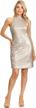 anna-kaci womens sleeveless sequin shift halter sexy mini cocktail party dress logo