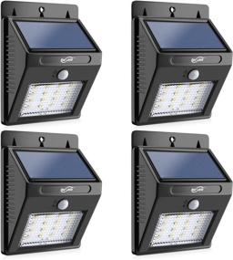 img 4 attached to Secure Your Outdoor Spaces With Housmile Solar Motion Sensor Light - 16 LED, Rainproof, 2 Intelligent Modes - 4PACK