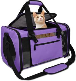 img 4 attached to Qlfyuu Pet Carrier Airline Approved - Ideal for Small Dogs 25lbs - TSA Approved Cat & Dog Travel Carrier - Soft Sided and Perfect for Small-Medium Pets