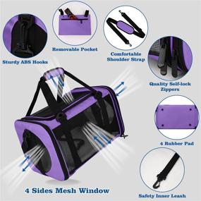 img 1 attached to Qlfyuu Pet Carrier Airline Approved - Ideal for Small Dogs 25lbs - TSA Approved Cat & Dog Travel Carrier - Soft Sided and Perfect for Small-Medium Pets