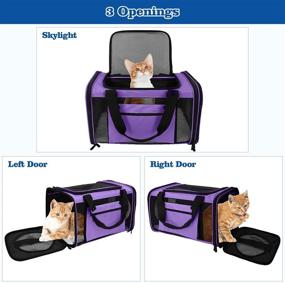img 3 attached to Qlfyuu Pet Carrier Airline Approved - Ideal for Small Dogs 25lbs - TSA Approved Cat & Dog Travel Carrier - Soft Sided and Perfect for Small-Medium Pets