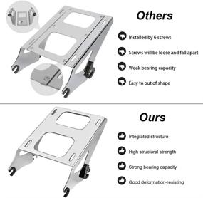 img 1 attached to 🛵 Amazicha Chrome Detachable 2 Two Up Tour Pack Luggage Rack for Harley Davidson Touring Bikes 2014-2022: Review & Comparison