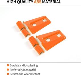 img 1 attached to 🚙 Enhance and Protect Your Jeep: RT-TCZ Door Hinge Covers Protector Trim Cover Kit - Compatible with Jeep Wrangler Unlimited Rubicon Sahara Sports Accessories 2007-2018 JK JKU 8pcs Orange