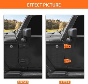 img 3 attached to 🚙 Enhance and Protect Your Jeep: RT-TCZ Door Hinge Covers Protector Trim Cover Kit - Compatible with Jeep Wrangler Unlimited Rubicon Sahara Sports Accessories 2007-2018 JK JKU 8pcs Orange