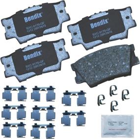 img 1 attached to Bendix CFC1212 Premium Copper Free Ceramic Brake Pad (Rear) - Complete with Installation Hardware