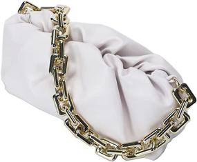 img 4 attached to Dumpling Cloud Clutch Chain Pouch Purse Chunky Women's Handbags & Wallets : Shoulder Bags