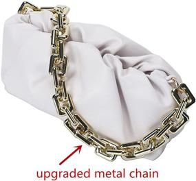 img 2 attached to Dumpling Cloud Clutch Chain Pouch Purse Chunky Women's Handbags & Wallets : Shoulder Bags
