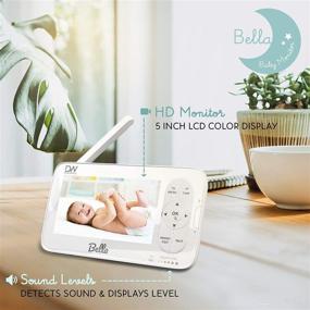 img 2 attached to 👶 Dockwell Bella Video Baby Monitor with Camera and Audio - 5" LCD Display - High Definition Clear Picture Quality - Wide Angle 340° Pan 90° Tilt - Two-Way Audio - Alert Notifications - Night Vision