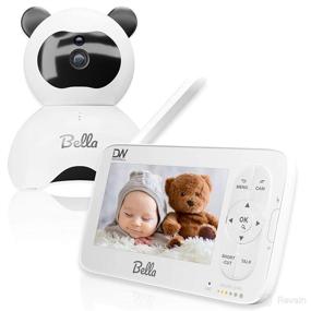 img 4 attached to 👶 Dockwell Bella Video Baby Monitor with Camera and Audio - 5" LCD Display - High Definition Clear Picture Quality - Wide Angle 340° Pan 90° Tilt - Two-Way Audio - Alert Notifications - Night Vision