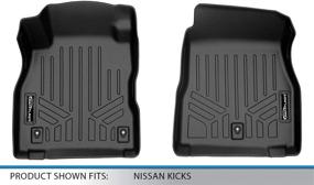 img 1 attached to 🔲 MAXLINER 1st Row Custom Fit Floor Mats - Black - Compatible with 2018-2022 Nissan Kicks