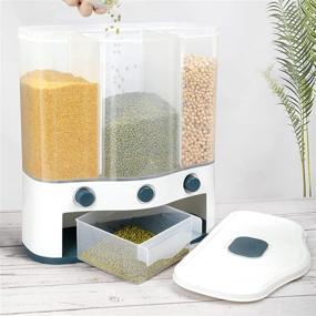 img 1 attached to 🍚 Kivsty Rice Dispenser: Wall-mounted Cereals & Grain Storage Container with Measuring Cup