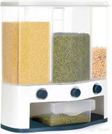 🍚 kivsty rice dispenser: wall-mounted cereals & grain storage container with measuring cup логотип