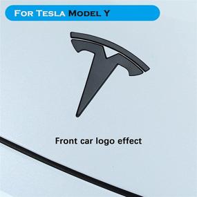 img 3 attached to 🔥 Matt Black YHCDSEA Model Y Steering Wheel/Front Trunk/Rear Trunk Logo Sticker Cover Emblem Badge Decals 3PCS/Set for Tesla Model Y Accessories