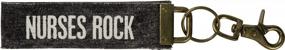 img 2 attached to Nurses Rock Canvas Keychain By Primitives By Kathy – Measures 8.75" X 1.5