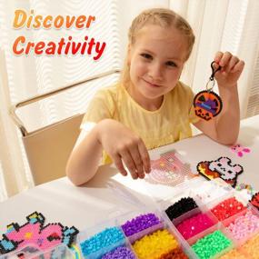 img 3 attached to Meland Fuse Beads Kit - 24000Pcs Of 24 Color 5MM Iron Beads Set With Pegboards - Perfect Craft Gift For Kids On Birthdays & Christmas!