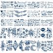 metuu semi-permanent tattoo stickers for women and men - 30 sheets, word peony panda flower pattern, waterproof temp tattoos last 1-2 weeks (2.3 x 3.9 in) logo