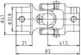 img 3 attached to Silver-6 Universal Joint Coupling: 3/4DD-3/4â€ DD Spline Steering Joint