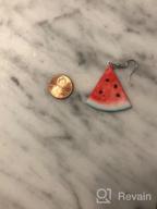 img 1 attached to Fruit-Inspired VEINTI+1 Trendy Statement Acrylic Earrings: Creative, Funny & Lifelike Jewelry for Women/Girls review by Jessica Chada