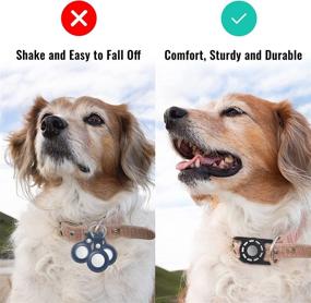 img 2 attached to Airtag Dog Collar Holder for Apple Air Tag - Fits Collar Size 0.75 to 1.2 inch - 2 Pack with Airbag Dog Collar Protector for Apple Airtag