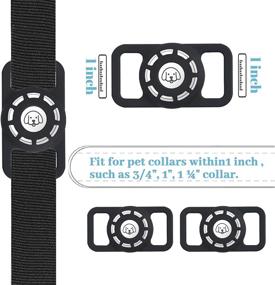 img 3 attached to Airtag Dog Collar Holder for Apple Air Tag - Fits Collar Size 0.75 to 1.2 inch - 2 Pack with Airbag Dog Collar Protector for Apple Airtag