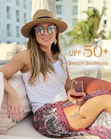 img 2 attached to Women'S & Men'S Wide Brim Straw Panama Hat Fedora - UPF Protection For Summer Beach Sun!