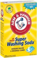 🧺 12-pack of arm & hammer household super washing soda detergent booster: powerful cleaning solution, 55 ounces each logo