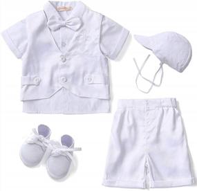 img 4 attached to Booulfi Baptism Outfit For Baby Boys: Available In Sizes 0-18 Months For The Perfect Christening Look