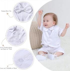 img 2 attached to Booulfi Baptism Outfit For Baby Boys: Available In Sizes 0-18 Months For The Perfect Christening Look