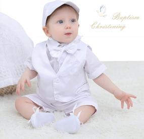img 3 attached to Booulfi Baptism Outfit For Baby Boys: Available In Sizes 0-18 Months For The Perfect Christening Look