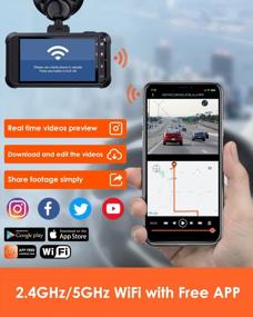 img 2 attached to Capture Crystal Clear Video With Vantrue X4S Duo 4K WiFi Dual Dash Cam - Perfect For 24/7 Parking Mode And Super Night Vision!