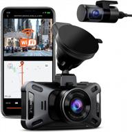 capture crystal clear video with vantrue x4s duo 4k wifi dual dash cam - perfect for 24/7 parking mode and super night vision! logo