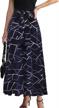 women's high-waisted tie knot pleated a line maxi skirt with zip back logo