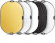 selens 32x48 inch oval reflector with handle for improved photography lighting - 5-in-1 solution for studio and outdoor use logo