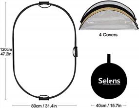 img 1 attached to Selens 32X48 Inch Oval Reflector With Handle For Improved Photography Lighting - 5-In-1 Solution For Studio And Outdoor Use