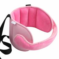 child car seat head support keep comfortable safe sleep positioner -toddler car seat neck relief and head support(pink) logo