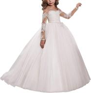 👗 sheer sleeve trailing girls' clothing with carat embroidery dresses logo