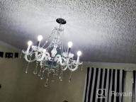 img 1 attached to Saint Mossi Chandelier Modern K9 Crystal Chandelier Lighting, Clear Crystal Ceiling Light Fixture Pendant Lamp For Dining Room Bathroom Bedroom Livingroom With 6-Light review by Scott Galloway