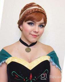 img 6 attached to Frozen Anna Coronation Wig Braid Updo Bun For Women Halloween Cosplay - 13" Hair With Cap