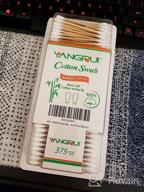 img 1 attached to 375 Count Bamboo Stick Double Round Cotton Swabs By YANGRUI - BPA Free, Eco-Friendly, Naturally Pure Ear Swabs (1 Pack) review by Marcus Hussain