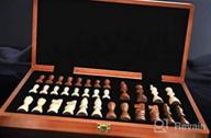 img 1 attached to Magnetic 15" Wooden Chess Set For Kids & Adults | Handcraft Travel Board W/ Piece Storage review by Douglas Holla