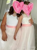 img 1 attached to Big Girls Lace Bridesmaid Dress Flower Kid Wedding Ball Gown Toddler Princess Pageant Evening Dresses By Weileenice review by Isaac Tutt