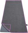 non slip microfiber yoga towel with anchor fit corners - sweat absorbent for hot yoga, pilates and workouts logo