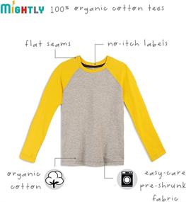 img 1 attached to Mightly Sleeved Organic Certified Toddlers Girls' Clothing ~ Tops, Tees & Blouses