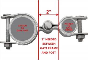 img 1 attached to Обновите свой забор с помощью петель для ворот Hittite Heavy Duty - два набора петель для столбов ограждения с цепным звеном с гайкой / болтом в комплекте