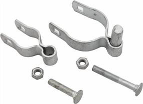 img 2 attached to Upgrade Your Fence With Hittite Heavy Duty Gate Hinges - Two Sets Of Chain Link Fence Post Hinges With Nut/Bolt Included